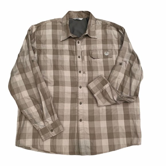 Wrangler Other - WRANGLER Men's Shirt XL Wicking Roll Tab Sleeve Button Down Utility X-Large